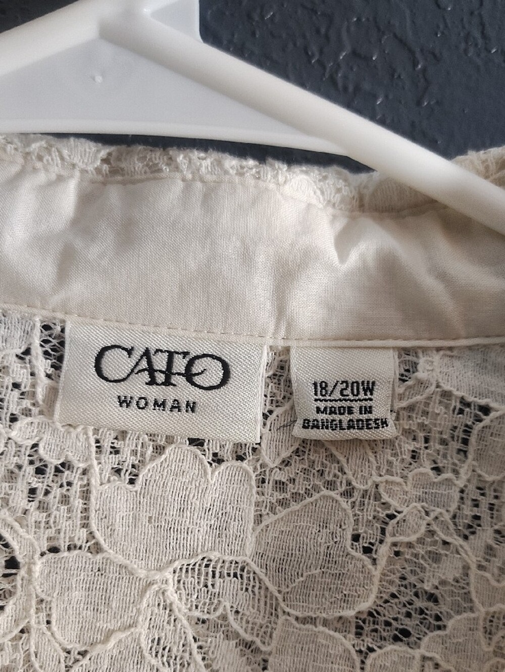 Cato Lace Floral Western Feminine Sheer Rodeo Button-Up Blouse - Cream - Picture 2 of 11
